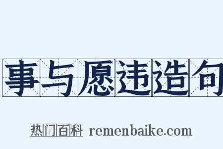 事与愿违造句是什么意思的图片